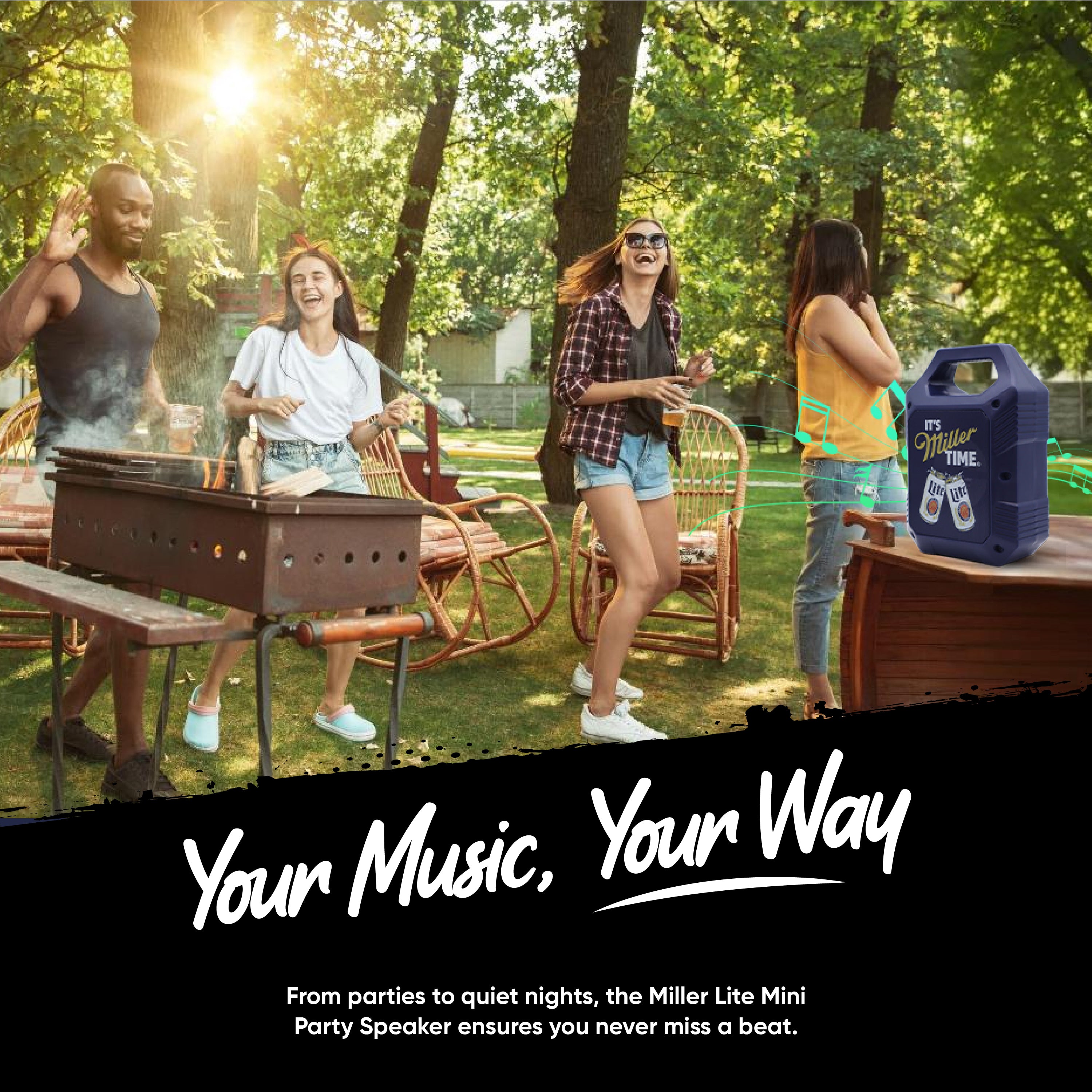 Miller Lite/Coors Light Mini Party Speakers with LED Lights