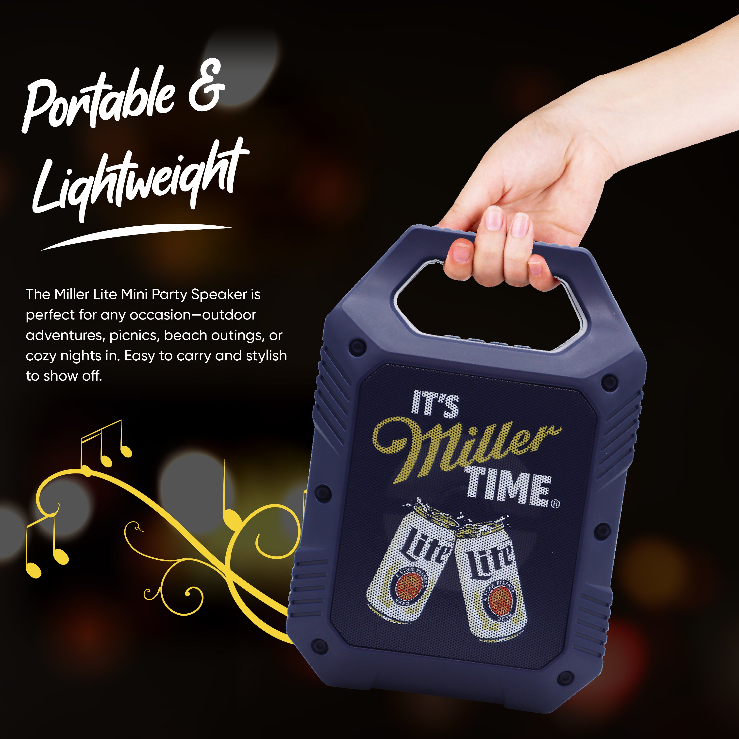 Miller Lite/Coors Light Mini Party Speakers with LED Lights