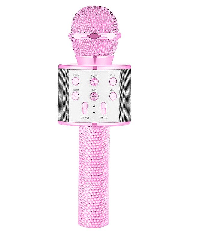 Glitzy Karaoke Microphone with Rhinestone Design
