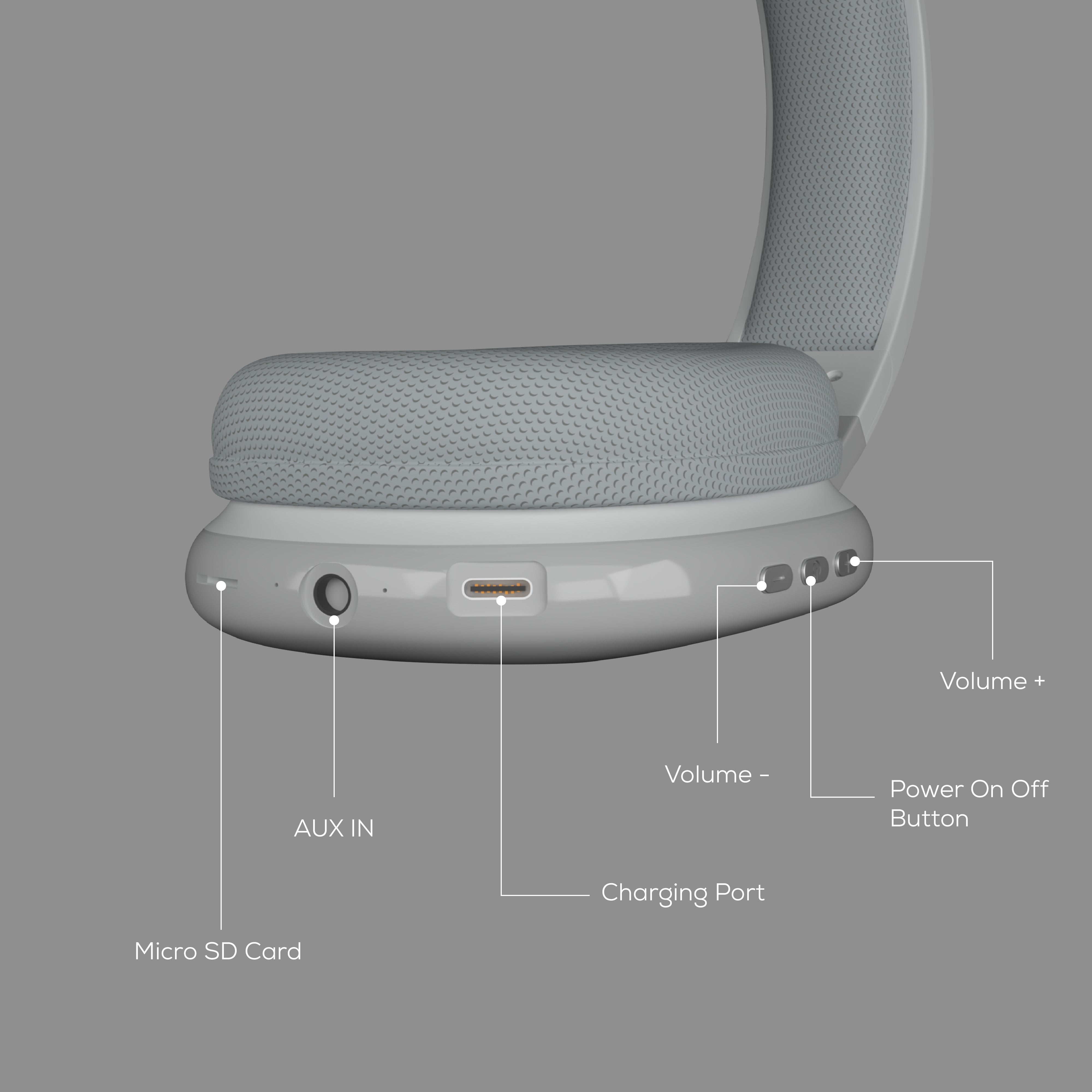 Gabba Goods Platinum Vibe Over-Ear Bluetooth Headphones