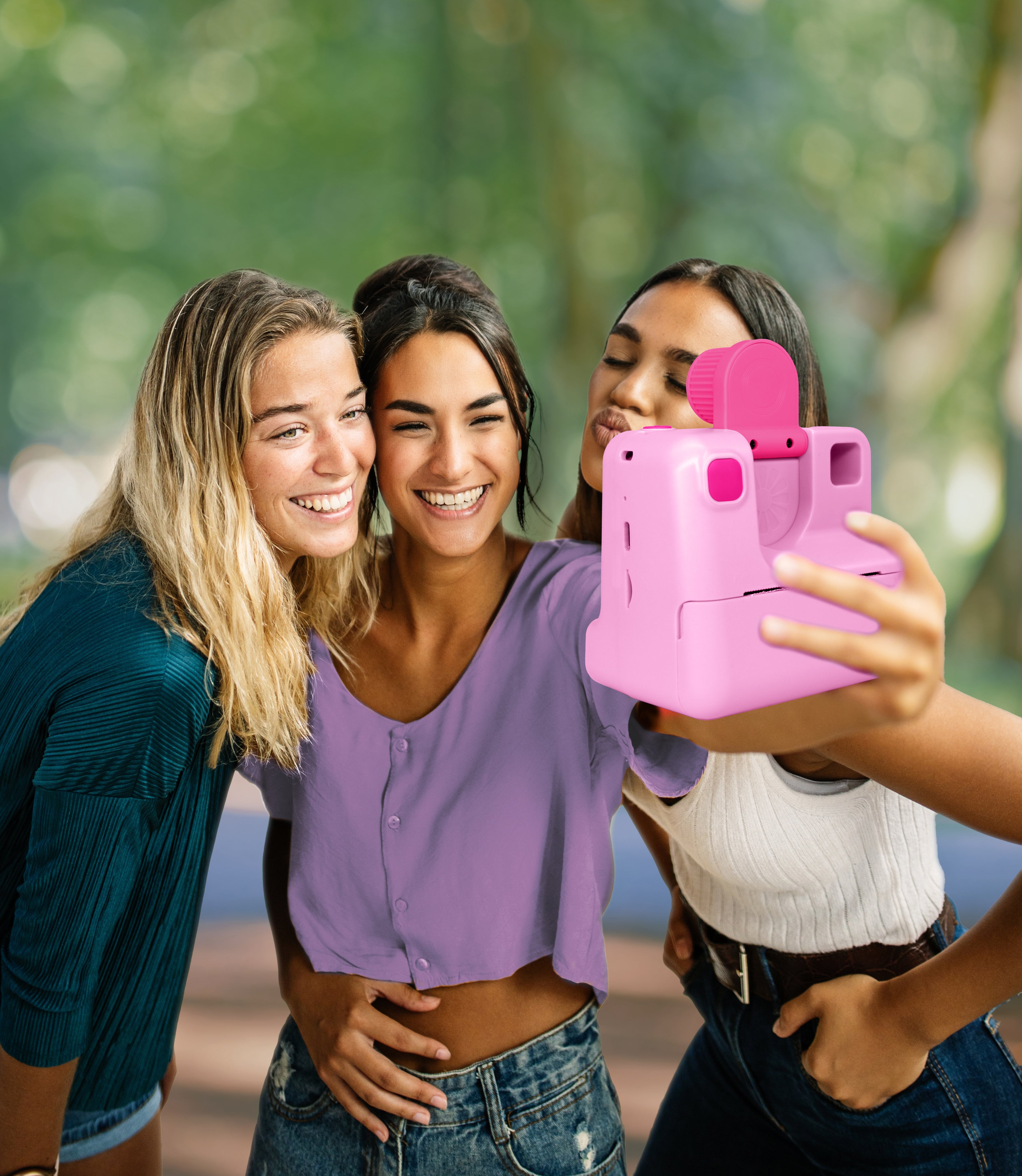 GabbaGoods Insta Print Thermal Printing Camera with Selfie Mode- Includes 3 Rolls of Printing Paper