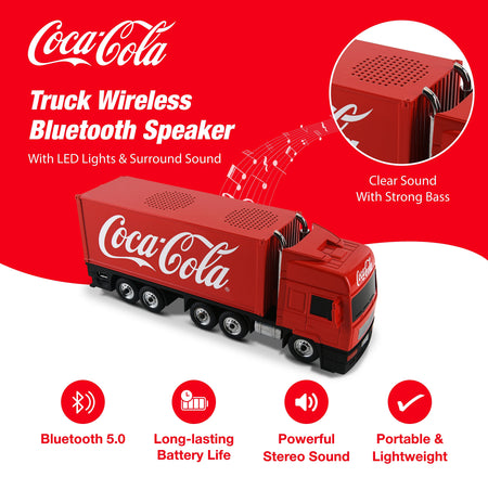 Coca-Cola Truck Shaped Bluetooth Speaker with FM Radio Mode