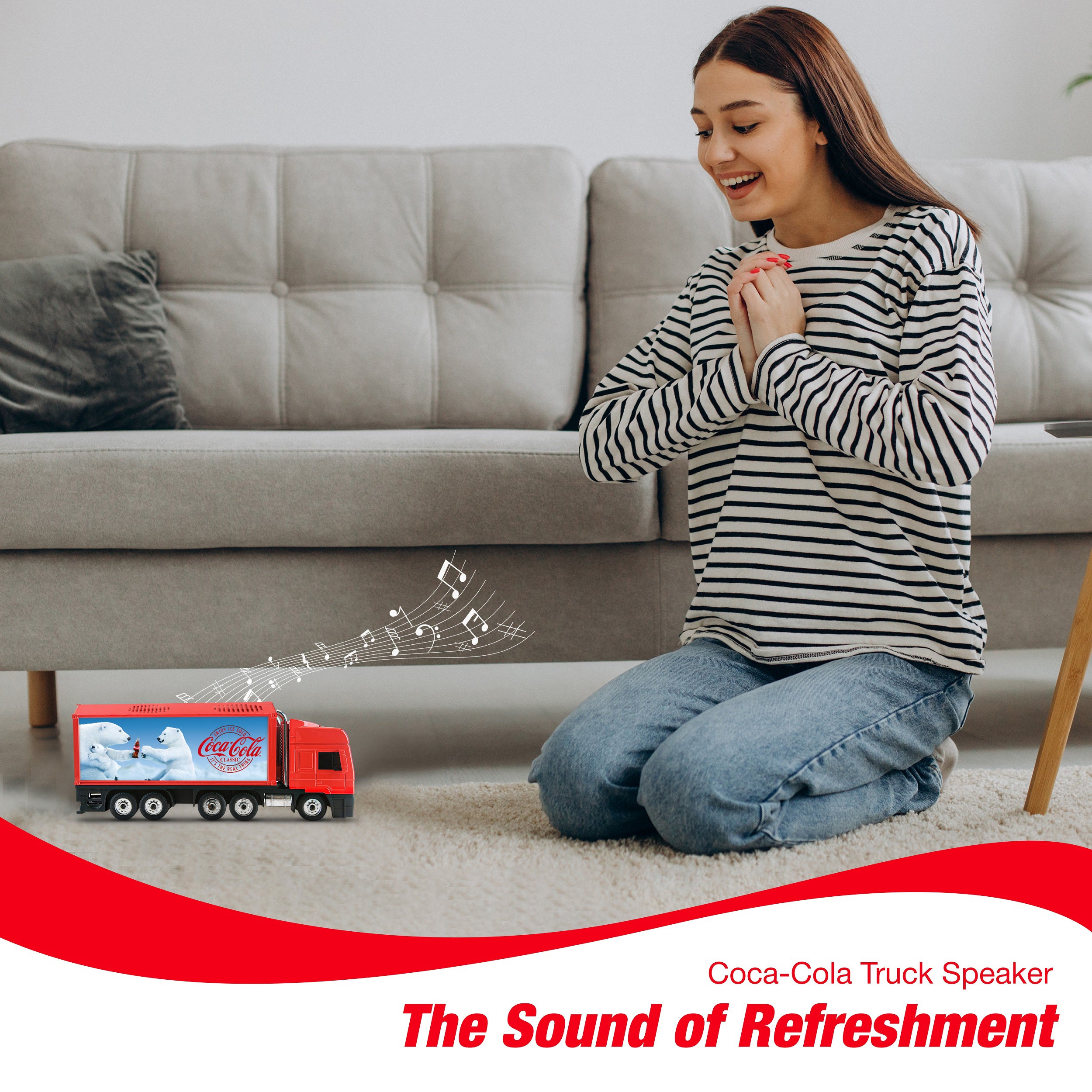 Coca-Cola Truck Shaped Bluetooth Speaker with FM Radio Mode
