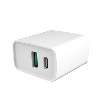Rapid PD 20W Wall Charger-  USB-A and USB-C
