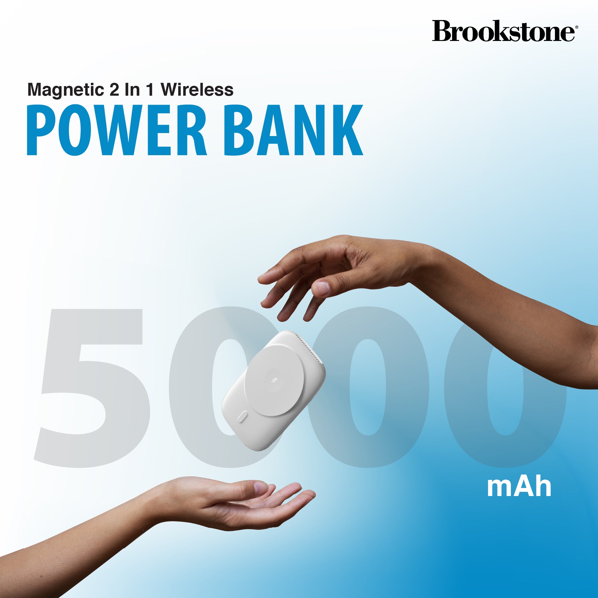 Brookstone Magnetic Charging Wireless Power Bank with Stand & 5000mAh –  Gabba Goods