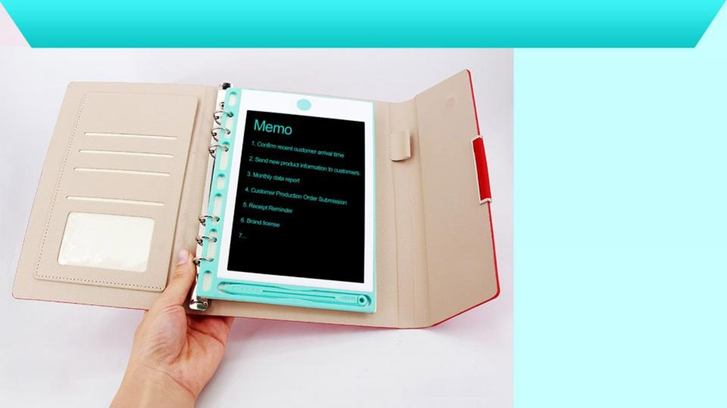 LCD Drawing Pad with Binder insert holes