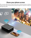 Gabba Goods WiFi Smart Projector Supports Up To 1080P Cast With WiFi Or HDMI Gift for Kids, Phone Projector for Home Theater, Movie, Cartoon, Compatible with PC/Tablet/Fire Stick/iOS and Android Phone