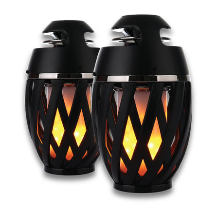 2-Pack Bluetooth Flame Speaker with 5 ft Pole