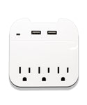 Gabba Goods 3 Outlet Surge Protector with 2 USB Charging Ports, Dual USB Port 3 Wall Outlets Compatible with iPhone 13 12 11 Pro Max SE/XR/X iPad, Power Adapter for iPhone 13/12 13 Pro Max 13 Mini