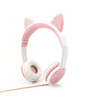 Kids SafeSounds Volume Limited LED Light Up Cat Over Ear Headphones for Children