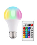 Glow LED Multi-Color RGB Light Bulb with Remote - 10 Watt