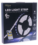 6 Foot White LED Light Strip with Remote Control