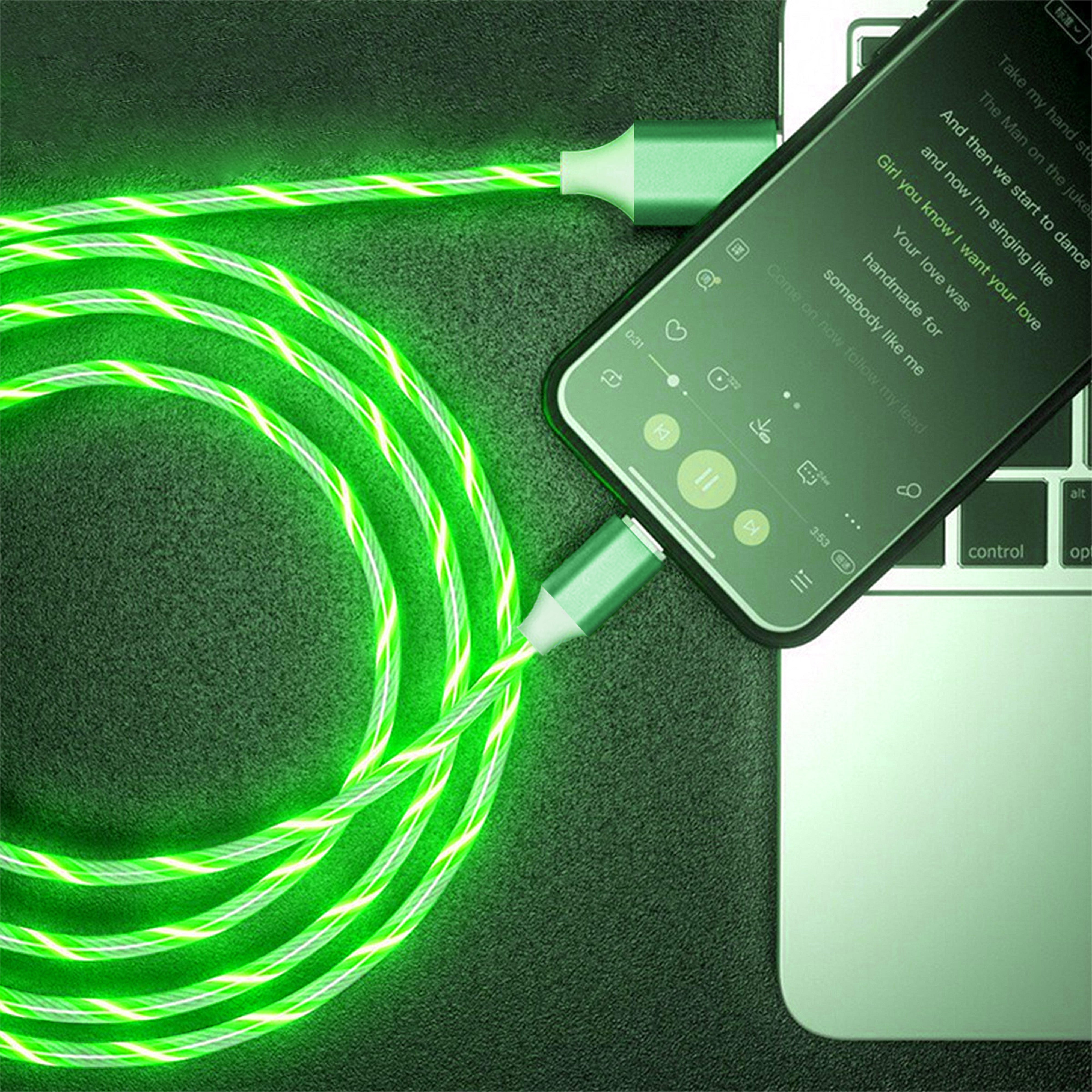 LED Light Up Apple Certified MFI Lightning Sync & Charge Cable- 3ft ...